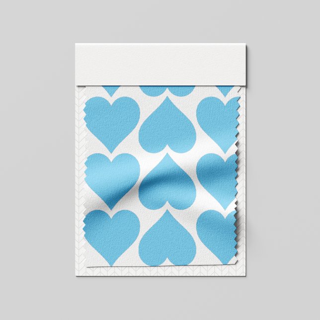 Tissu Motif Cœurs Bleus, Romantique, Amour (Créateur téléchargé)