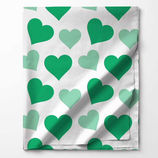 Tissu Motif Cœurs Verts (Créateur téléchargé)