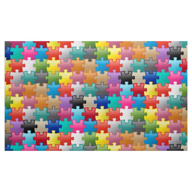 Tissu Motif coloré de puzzle (Yard)