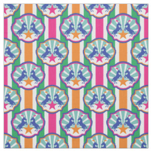 Tissu Motif coloré de rayure de poneys d'exposition de