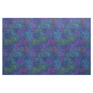 Tissu Motif coloré d'été de feux d'artifice 4 juillet