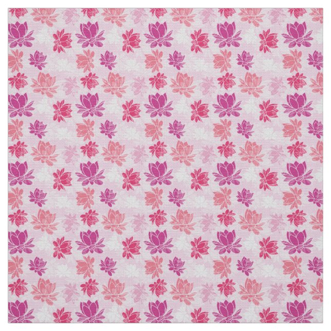 Tissu Motif coloré Lotus Flower (Échantillon)