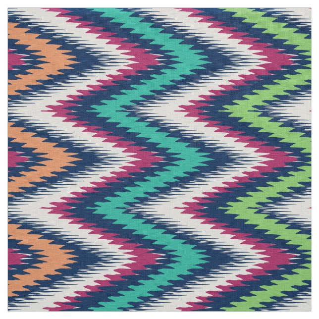 Tissu Motif coloré Zigzag Chevron (Échantillon)