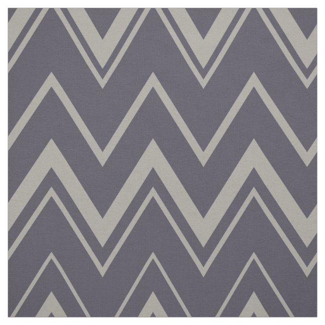 Tissu Motif contemporain en chevron gris foncé (Échantillon)
