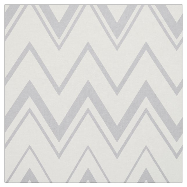 Tissu Motif contemporain gris clair et blanc chevron (Échantillon)