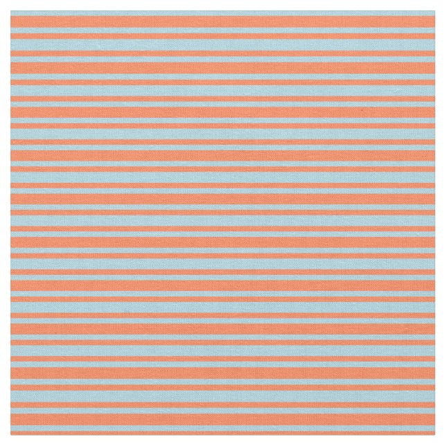 Tissu Motif Coral & Light Blue Lines (Fermer)