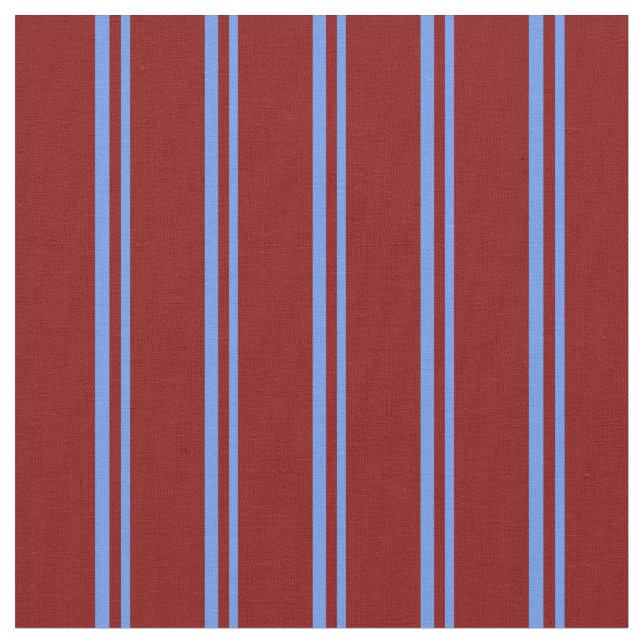 Tissu Motif Cornflower Blue et Maroon (Fermer)