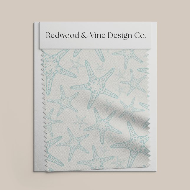 Tissu Motif côtier de Starfish Turquoise (Créateur téléchargé)