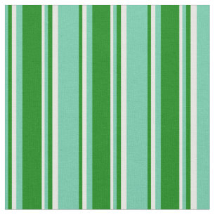 Tissu Motif couleur Aquamarine, vert et crème à la menth