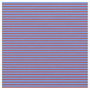 Tissu Motif couleur bleu Brown et Cornflower