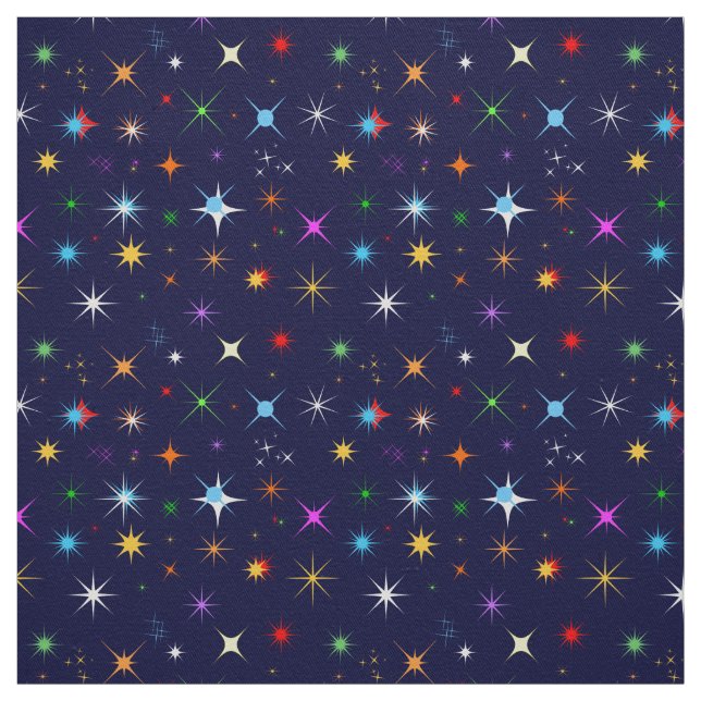 Tissu Motif couleur étoile (Échantillon)