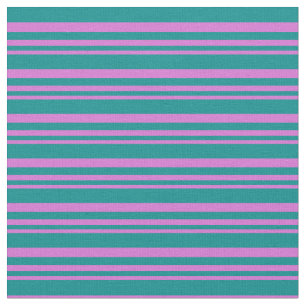 Tissu Motif couleur orchidée et cyan foncé
