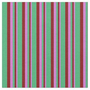 Tissu Motif couleur orchidée, marron et vert mer