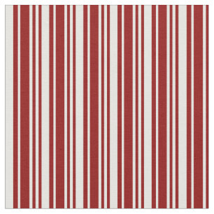 Tissu Motif couleur rouge foncé et crème à la menthe