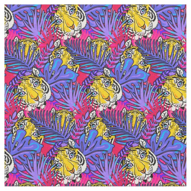 Tissu Motif couleur Tiger Jungle (Fermer)