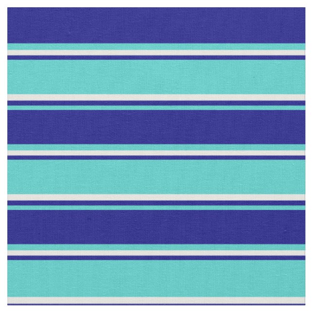 Tissu Motif couleur turquoise, bleue et blanche (Fermer)