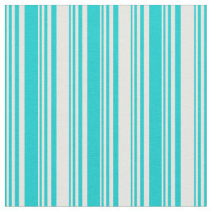 Tissu Motif couleur Turquoise foncé et crème à la menthe