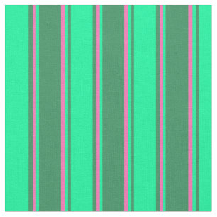 Tissu Motif couleur vert mer, vert et rose chaud