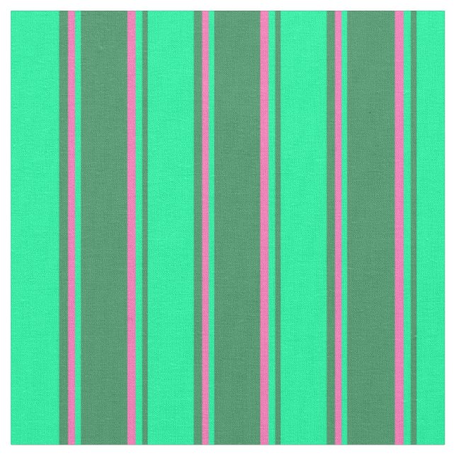 Tissu Motif couleur vert mer, vert et rose chaud (Fermer)