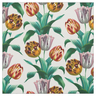 Tissu Motif couleur Vintage Aquarelle Tulip Fleurs