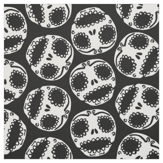 Tissu Motif crâne à sucre (Échantillon)