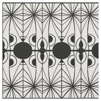 Tissu Motif créatif noir et blanc