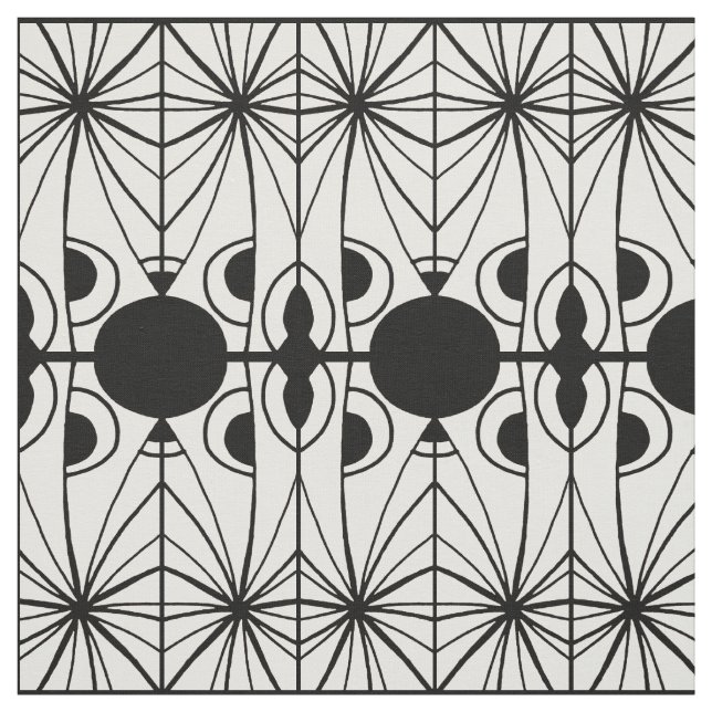 Tissu Motif créatif noir et blanc (Échantillon)