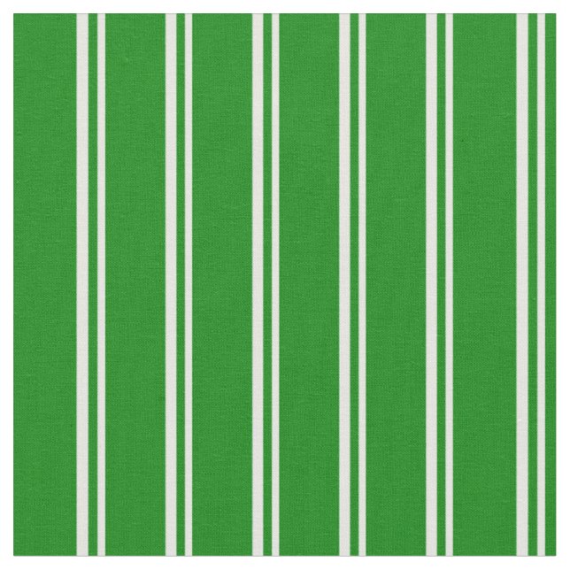 Tissu Motif Crème et lignes vertes (Fermer)