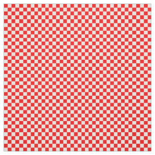Tissu Motif croate en damier blanc rouge