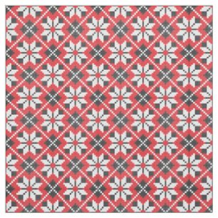 Tissu Motif croisé transparent rouge et noir