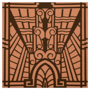 Tissu Motif, cuivre et brun architecturaux de Deco