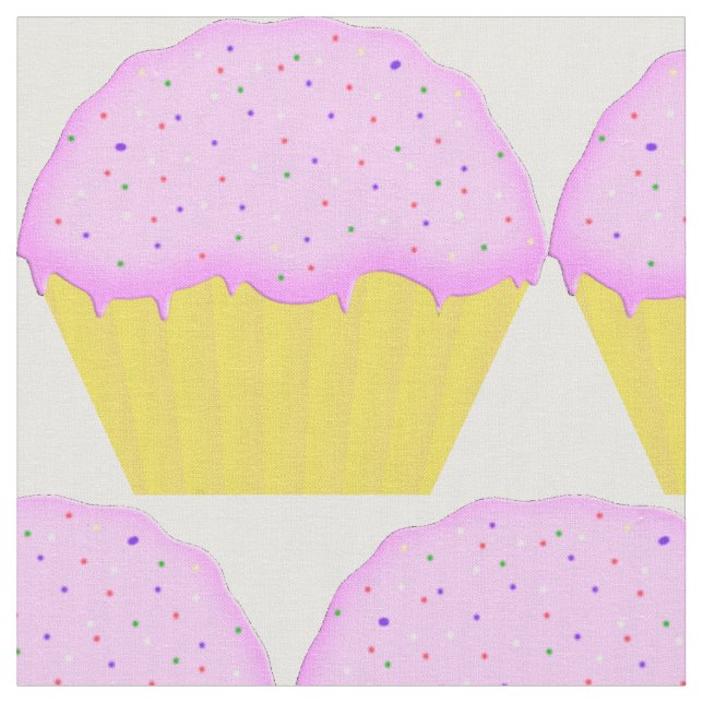 Tissu Motif Cupcake rose (Fermer)