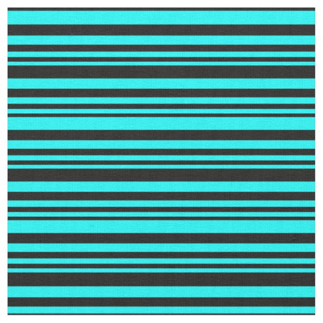 Tissu Motif Cyan & Black Lines (Fermer)
