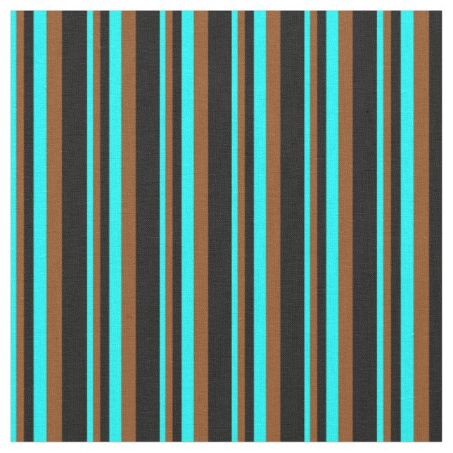 Tissu Motif Cyan, Brown et noir (Fermer)