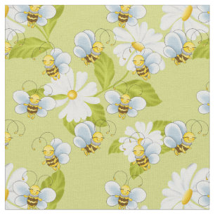 tissu motif d'abeille carrelé mignon