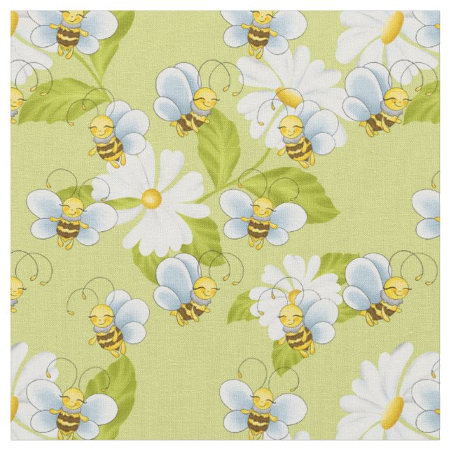 tissu motif d'abeille carrelé mignon (Fermer)