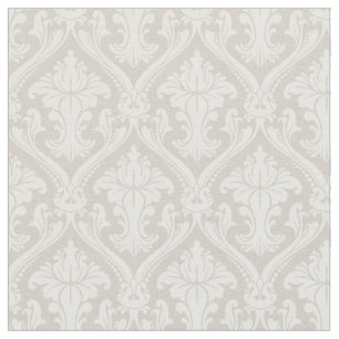 Tissu Motif damassé baroque beige tendance