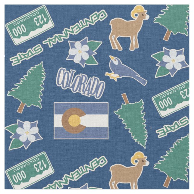 Tissu Motif d'amusement du Colorado (Fermer)
