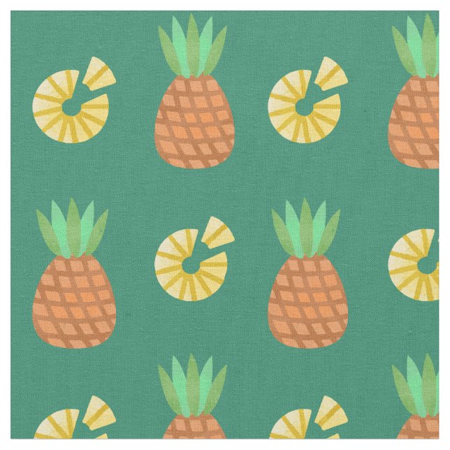 Tissu Motif d'ananas mignon (Fermer)