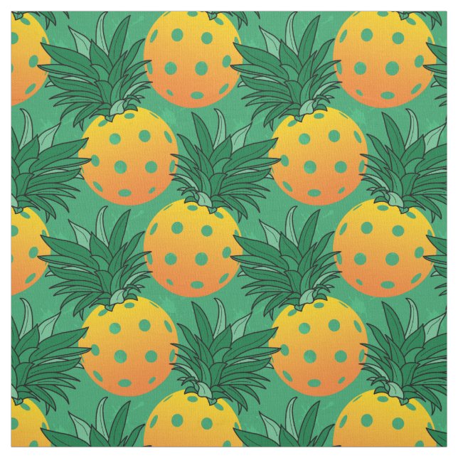 Tissu 😍 motif d'ananas Pickleball (Échantillon)