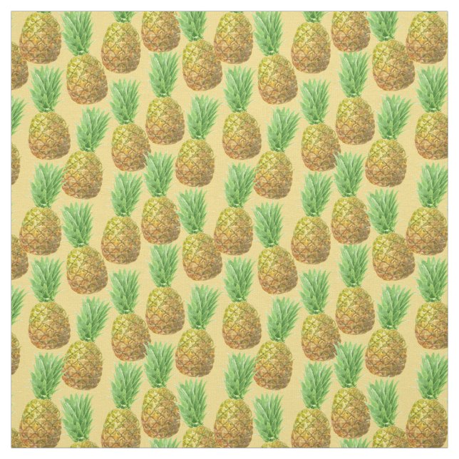 Tissu Motif d'aquarelle ananas (Échantillon)