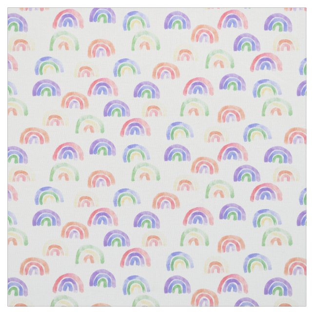 Tissu Motif d'aquarelle arc-en-ciel (Échantillon)