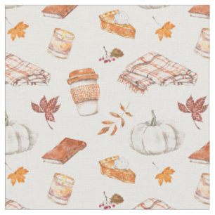 Tissu Motif d'aquarelle confortable Autumn Essentials
