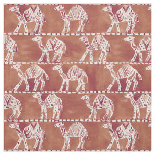 Tissu Motif d'aquarelle de Boho de CARAVANE de CHAMEAU