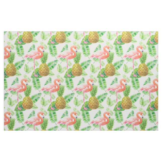 Tissu Motif d'aquarelle de jardin tropical (Fat Quarter)
