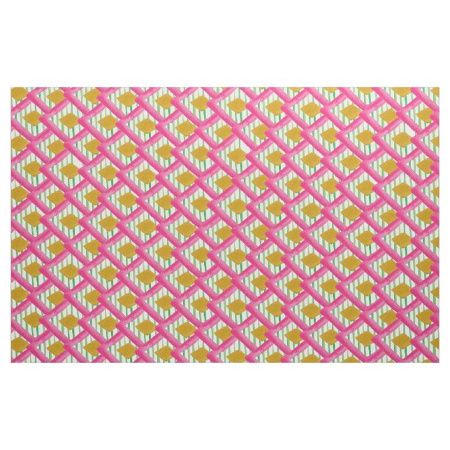 Tissu Motif d'aquarelle Diamonds Stripes (Fat Quarter)