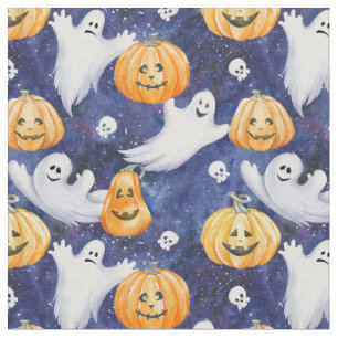 Tissu Motif d'aquarelle Halloween