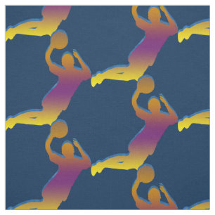 Tissu Motif d'arc-en-ciel de basket-ball - changez la
