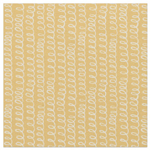 Tissu Motif d'art en ligne minimaliste jaune