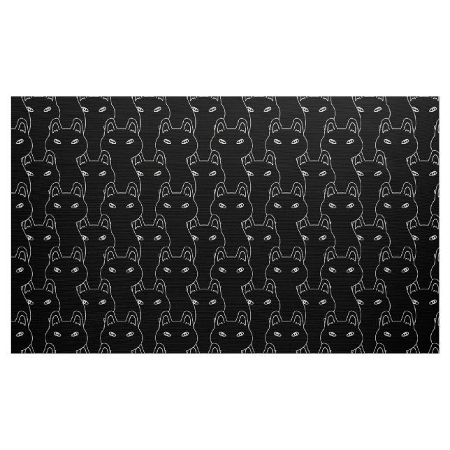 Tissu Motif d'art moderne Black cat (Yard)
